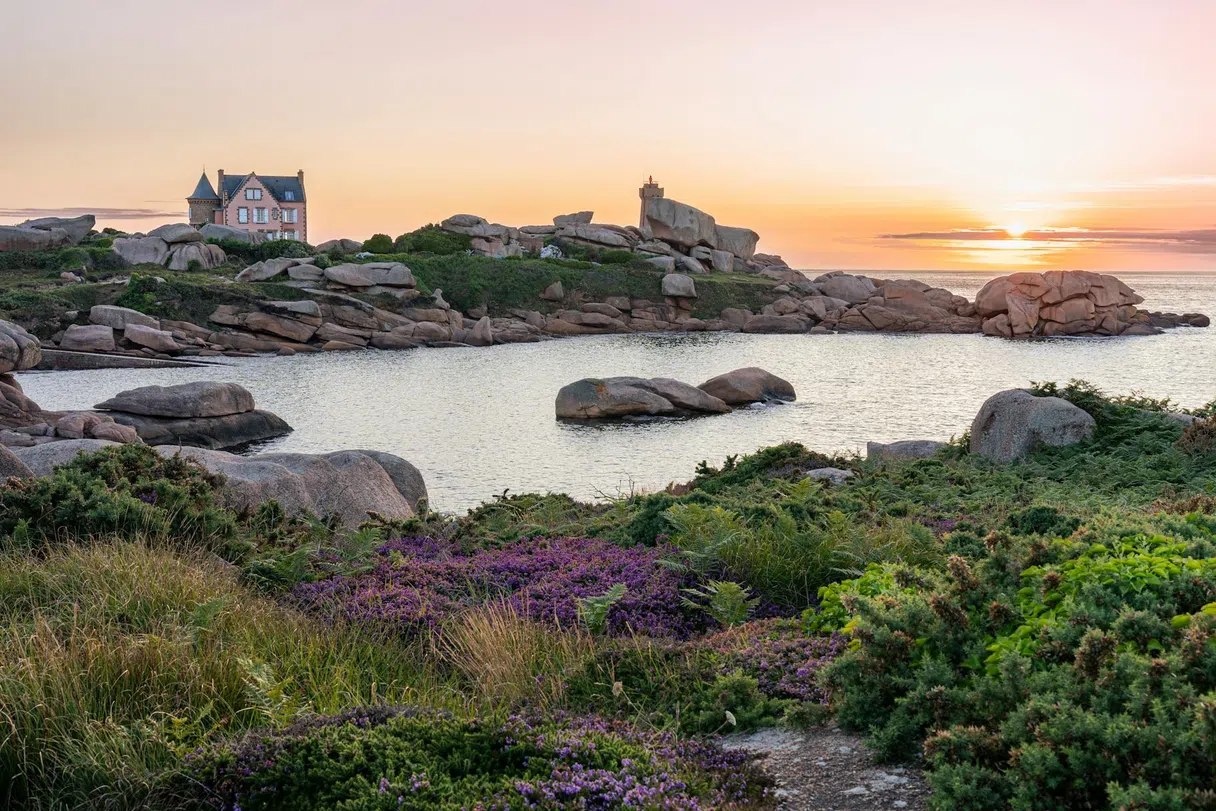 The Pink Granite Coast near Perros-Guirec in Brittany