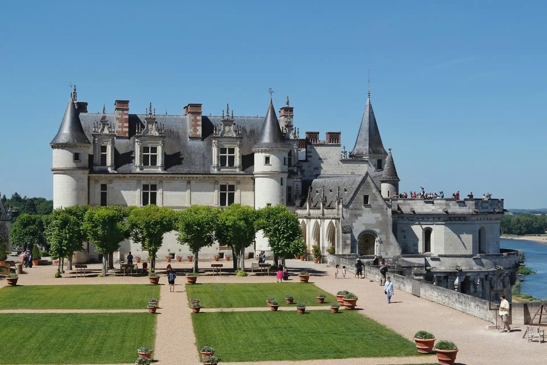 View of the Château d’Amboise from the Loire