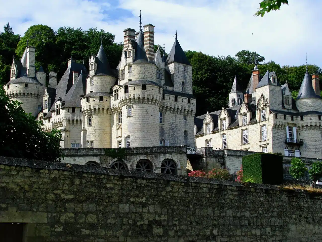 The white towers of the Château d’Ussé