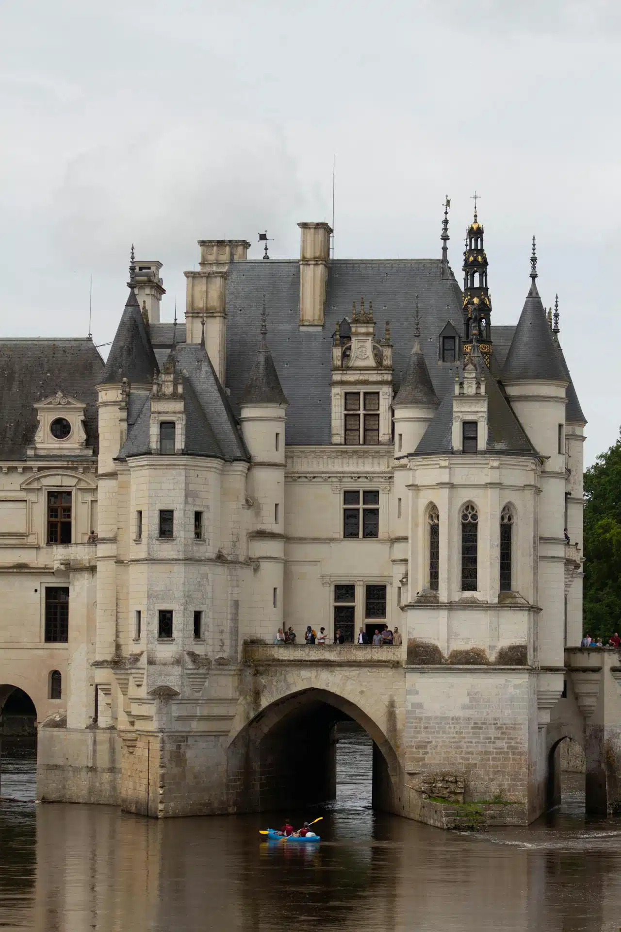 Detail of the façade of the Château de Chenonceau
