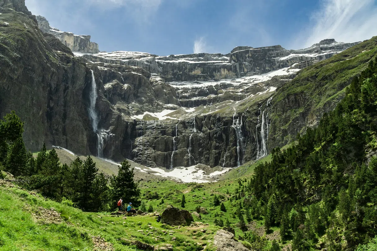 Cascades se déversant dans le Cirque de Gavarnie