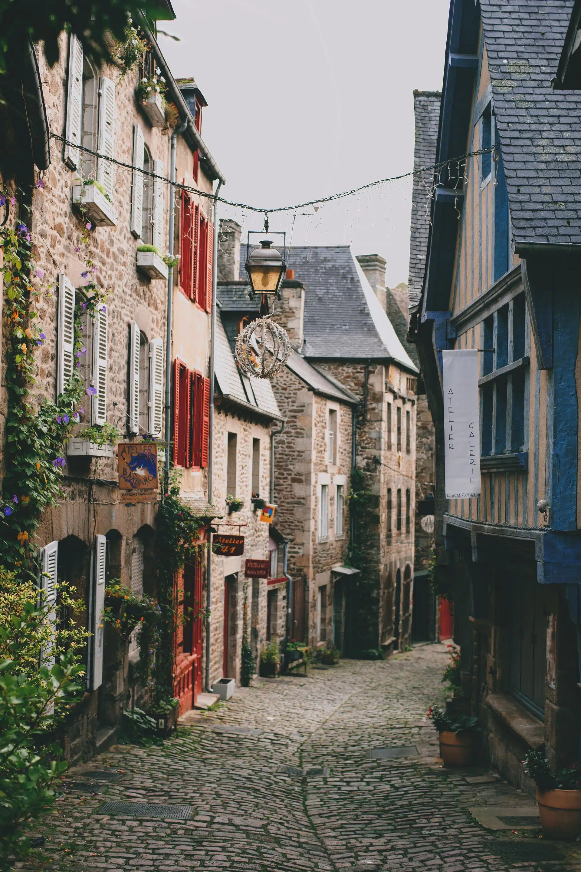 Medieval street in Dinan