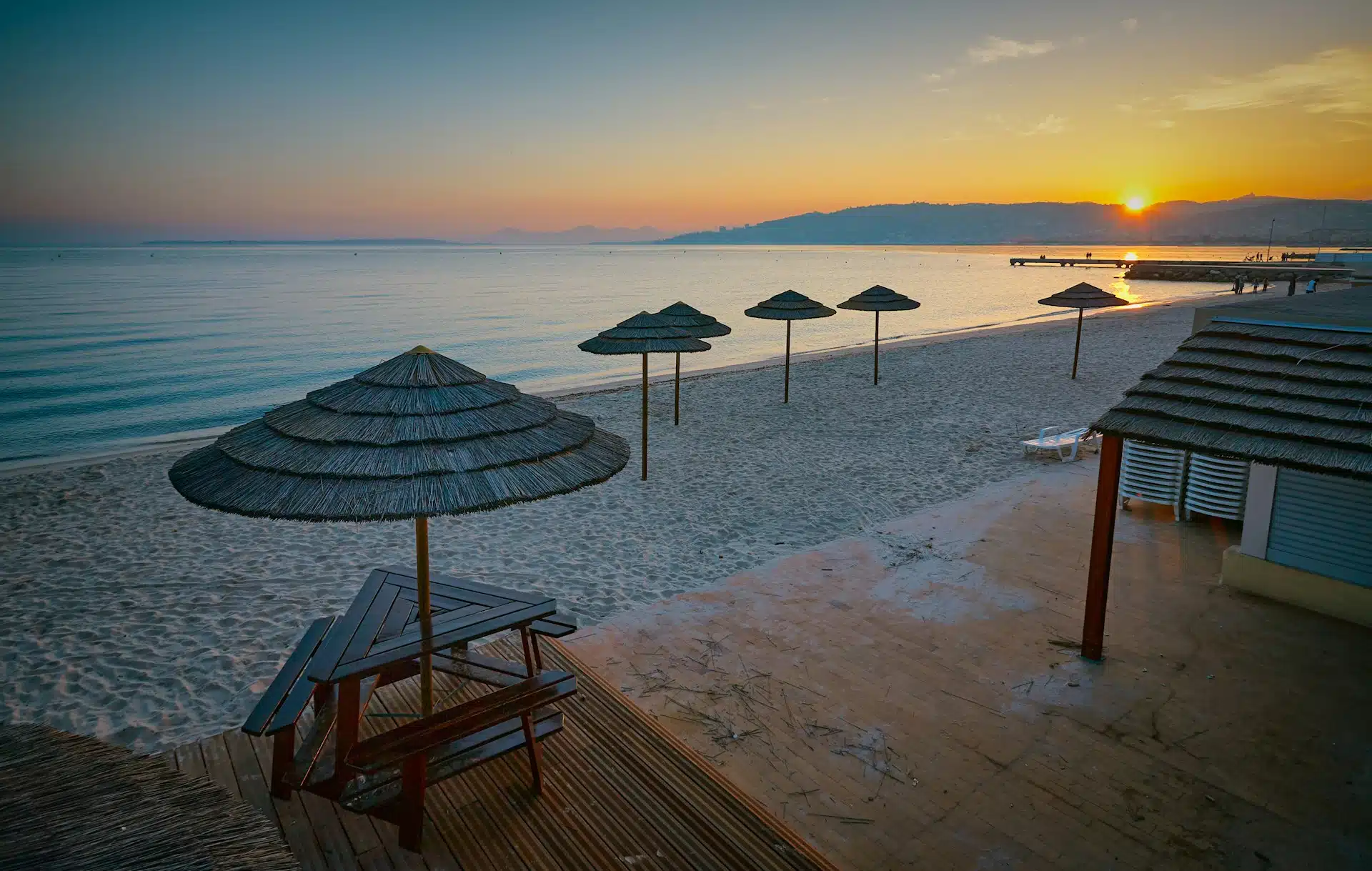 Sandy beach in Juan-les-Pins