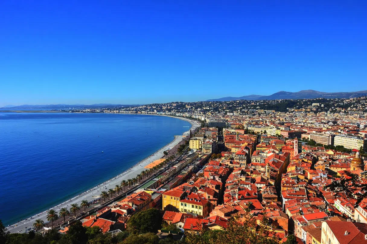 Vue de Nice sur la Côte d'Azur