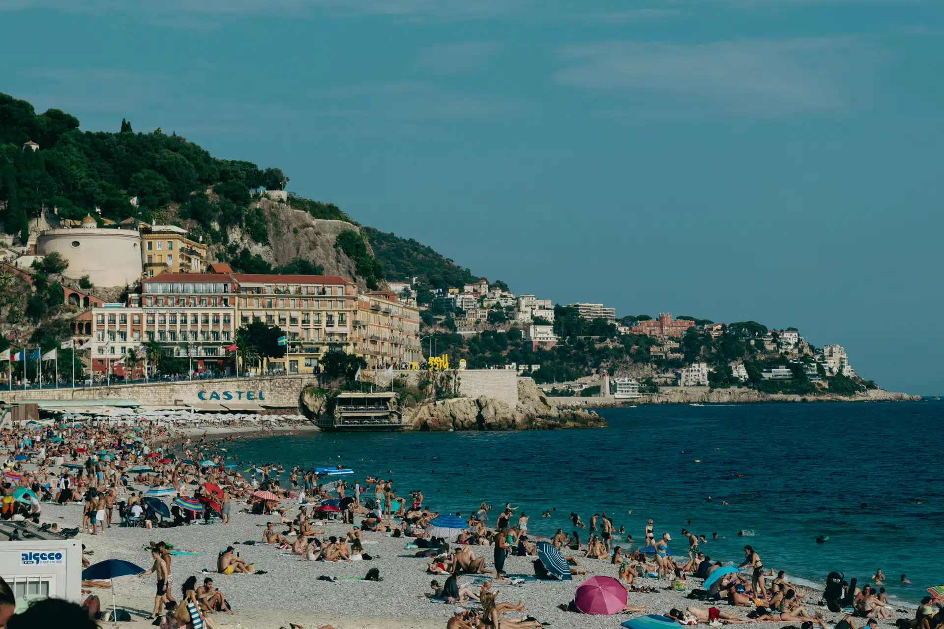 Pebble beach in Nice