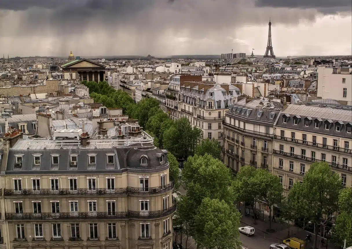 A panoramic view over central Paris