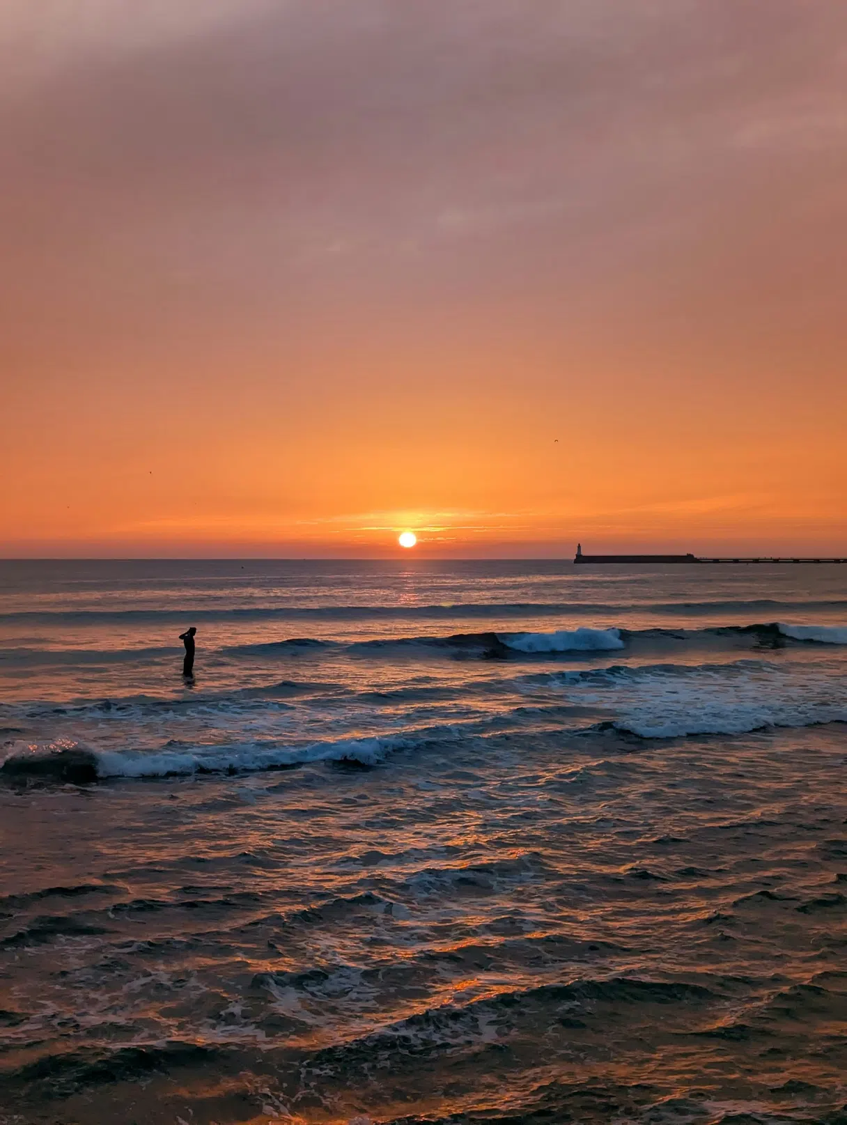 冬季的旺代海岸，大西洋海边